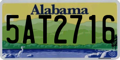 AL license plate 5AT2716