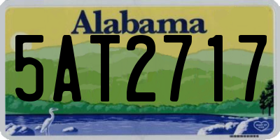 AL license plate 5AT2717