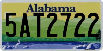 AL license plate 5AT2722