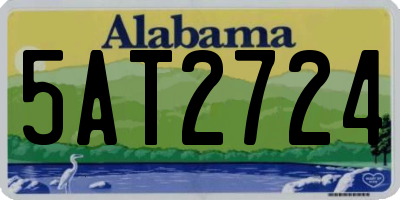AL license plate 5AT2724