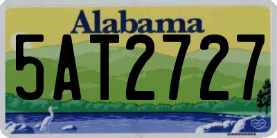 AL license plate 5AT2727