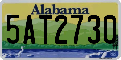 AL license plate 5AT2730