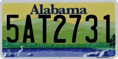 AL license plate 5AT2731