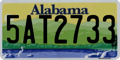AL license plate 5AT2733