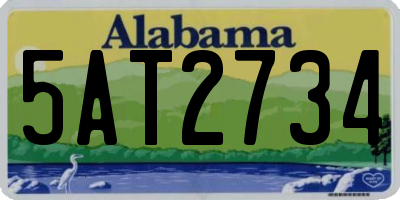 AL license plate 5AT2734