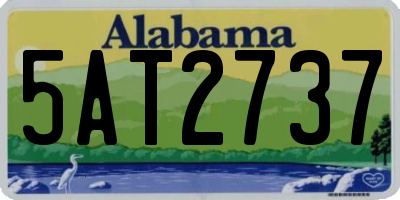 AL license plate 5AT2737