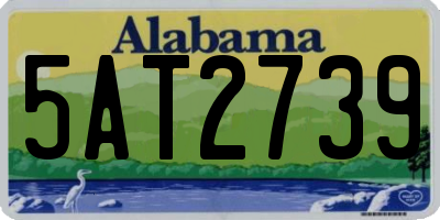 AL license plate 5AT2739