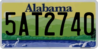 AL license plate 5AT2740