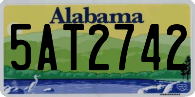 AL license plate 5AT2742