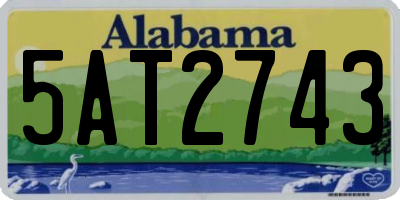 AL license plate 5AT2743