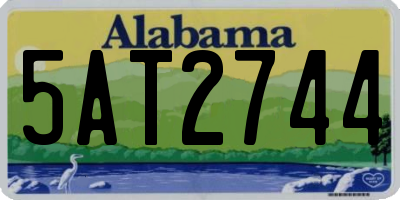 AL license plate 5AT2744