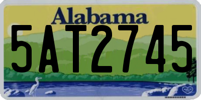AL license plate 5AT2745