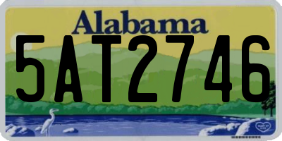 AL license plate 5AT2746