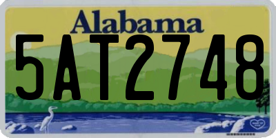 AL license plate 5AT2748
