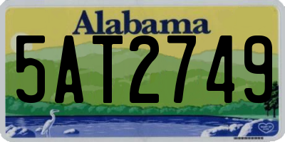AL license plate 5AT2749