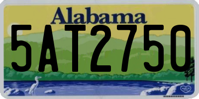 AL license plate 5AT2750