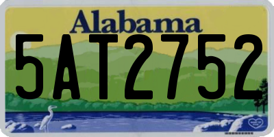 AL license plate 5AT2752