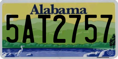 AL license plate 5AT2757