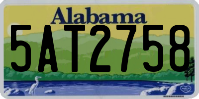 AL license plate 5AT2758