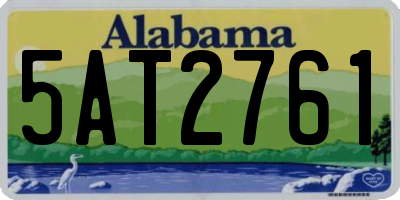 AL license plate 5AT2761