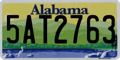 AL license plate 5AT2763