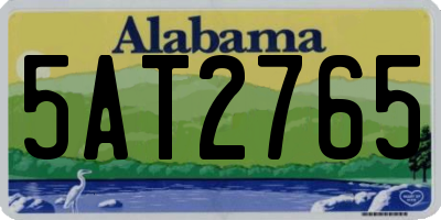 AL license plate 5AT2765