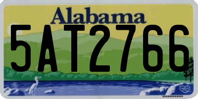 AL license plate 5AT2766
