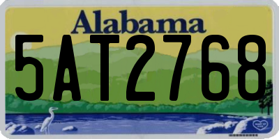 AL license plate 5AT2768