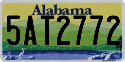 AL license plate 5AT2772