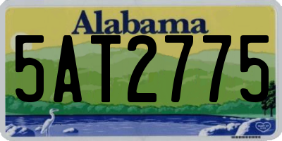 AL license plate 5AT2775