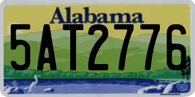 AL license plate 5AT2776