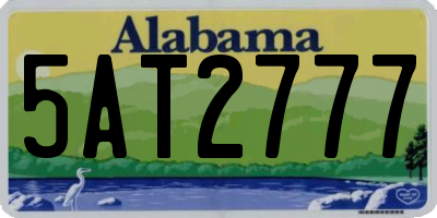 AL license plate 5AT2777