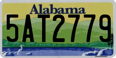 AL license plate 5AT2779