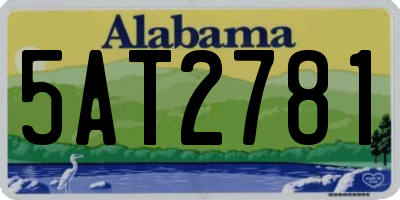 AL license plate 5AT2781