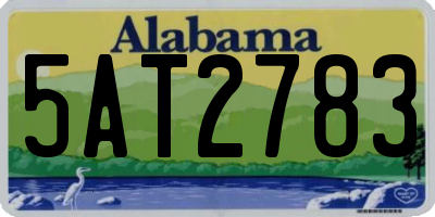 AL license plate 5AT2783