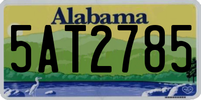 AL license plate 5AT2785