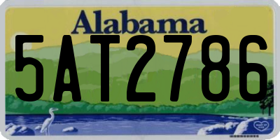 AL license plate 5AT2786