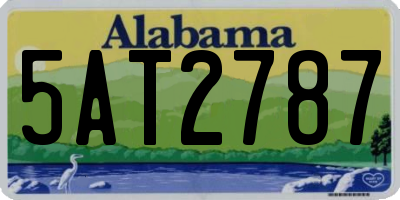 AL license plate 5AT2787