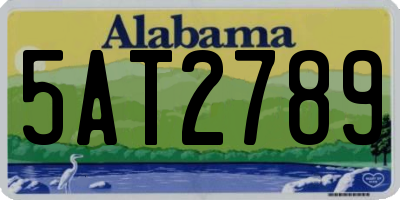 AL license plate 5AT2789