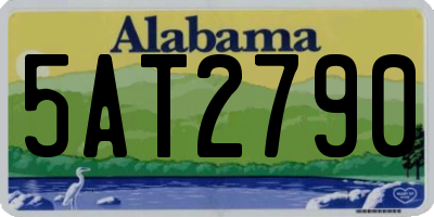 AL license plate 5AT2790