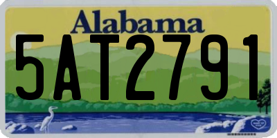AL license plate 5AT2791