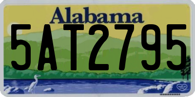 AL license plate 5AT2795