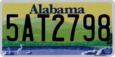 AL license plate 5AT2798