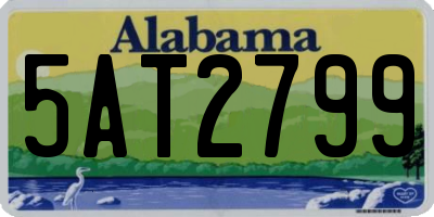 AL license plate 5AT2799