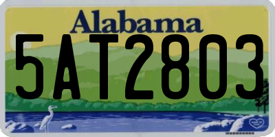AL license plate 5AT2803
