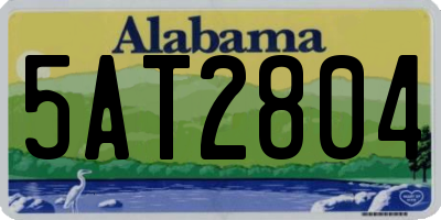 AL license plate 5AT2804