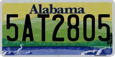 AL license plate 5AT2805