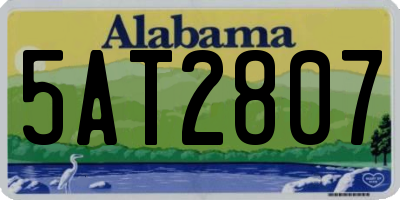AL license plate 5AT2807