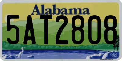AL license plate 5AT2808