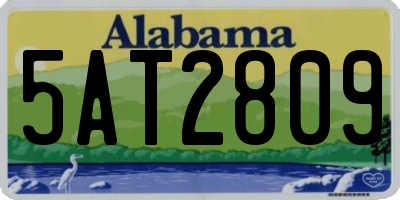 AL license plate 5AT2809